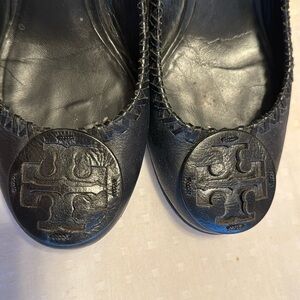 Tory Burch leather wedge black size 10